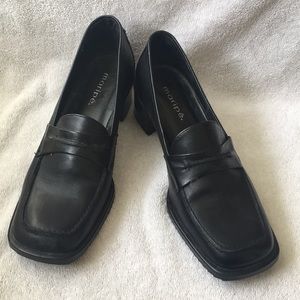 Black heel loafers size 7